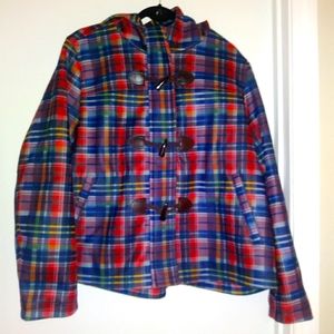 Time and True hooded plaid jacket